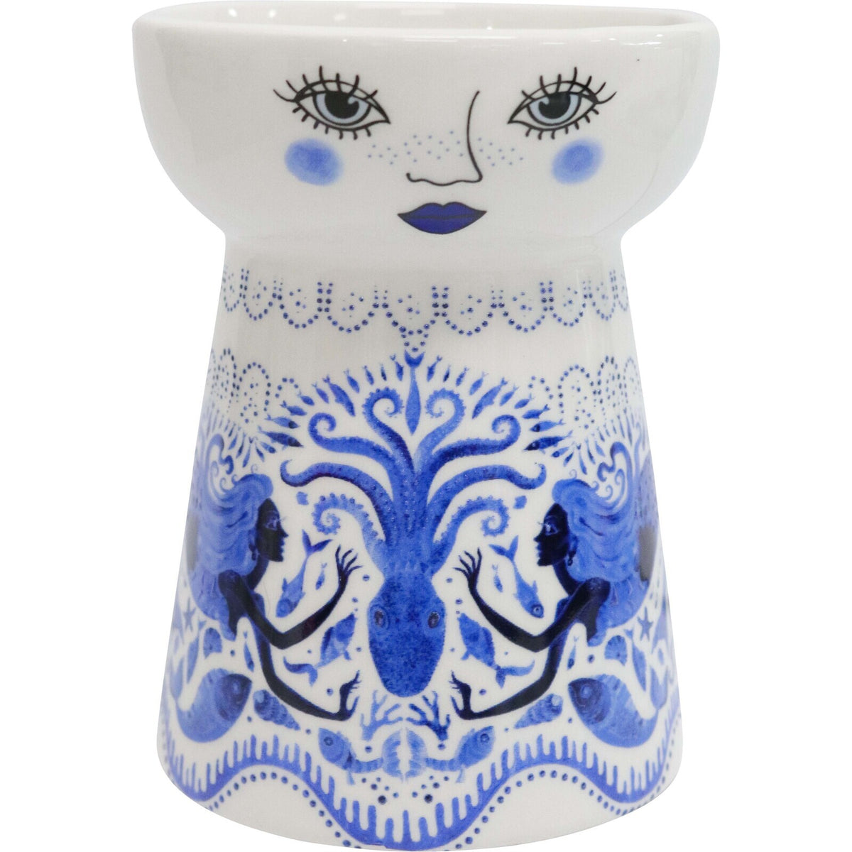 LVD Ceramic Doll Vase Home Tabletop Decor 11.5cm - Mermaid