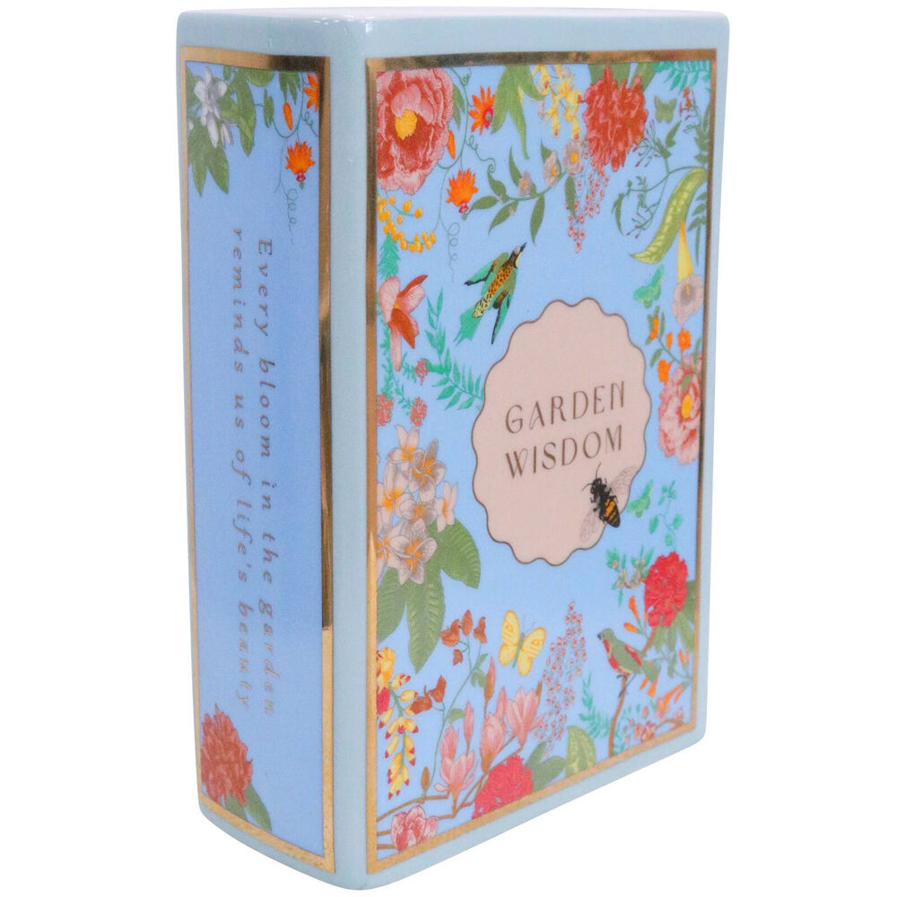 2PK LVD Book Vase Ceramic Home/Office Shelf Decor 14cm Garden Wisdom