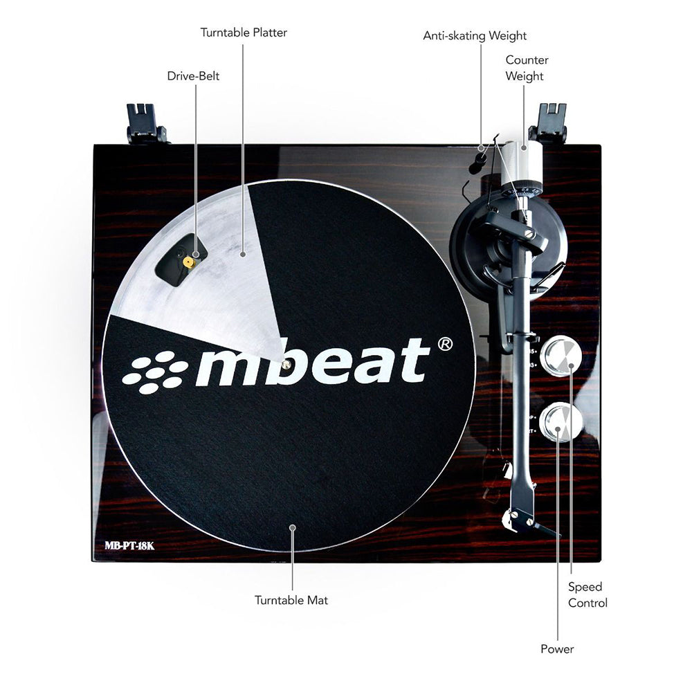 Mbeat PT-18K Bluetooth Turntable Player