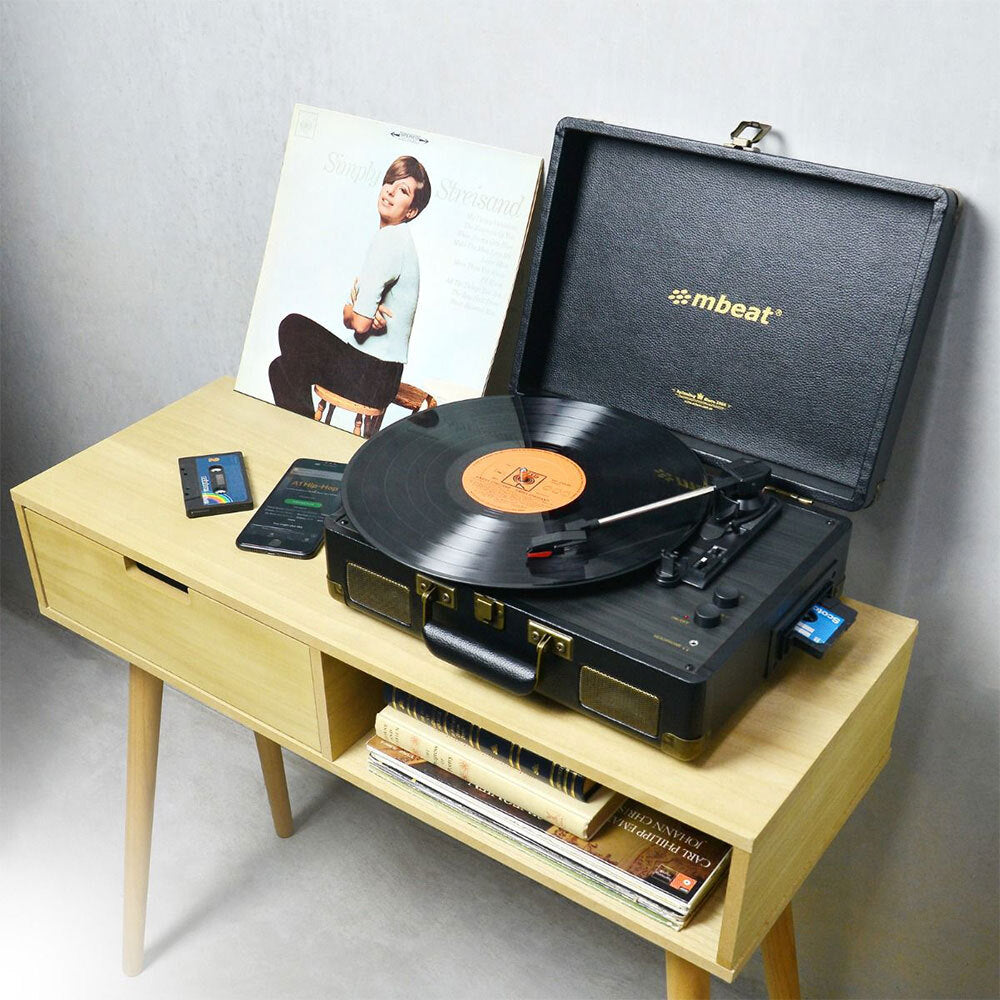 Mbeat Uptown Retro 2-in-1 Turntable Player