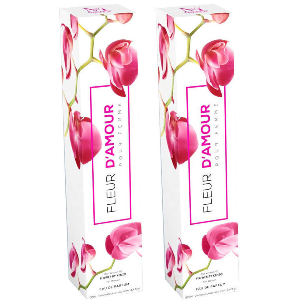 2PK Mirage Diamond Collection Fleur D’Amour  EDP Spray For Women 100ml Ladies