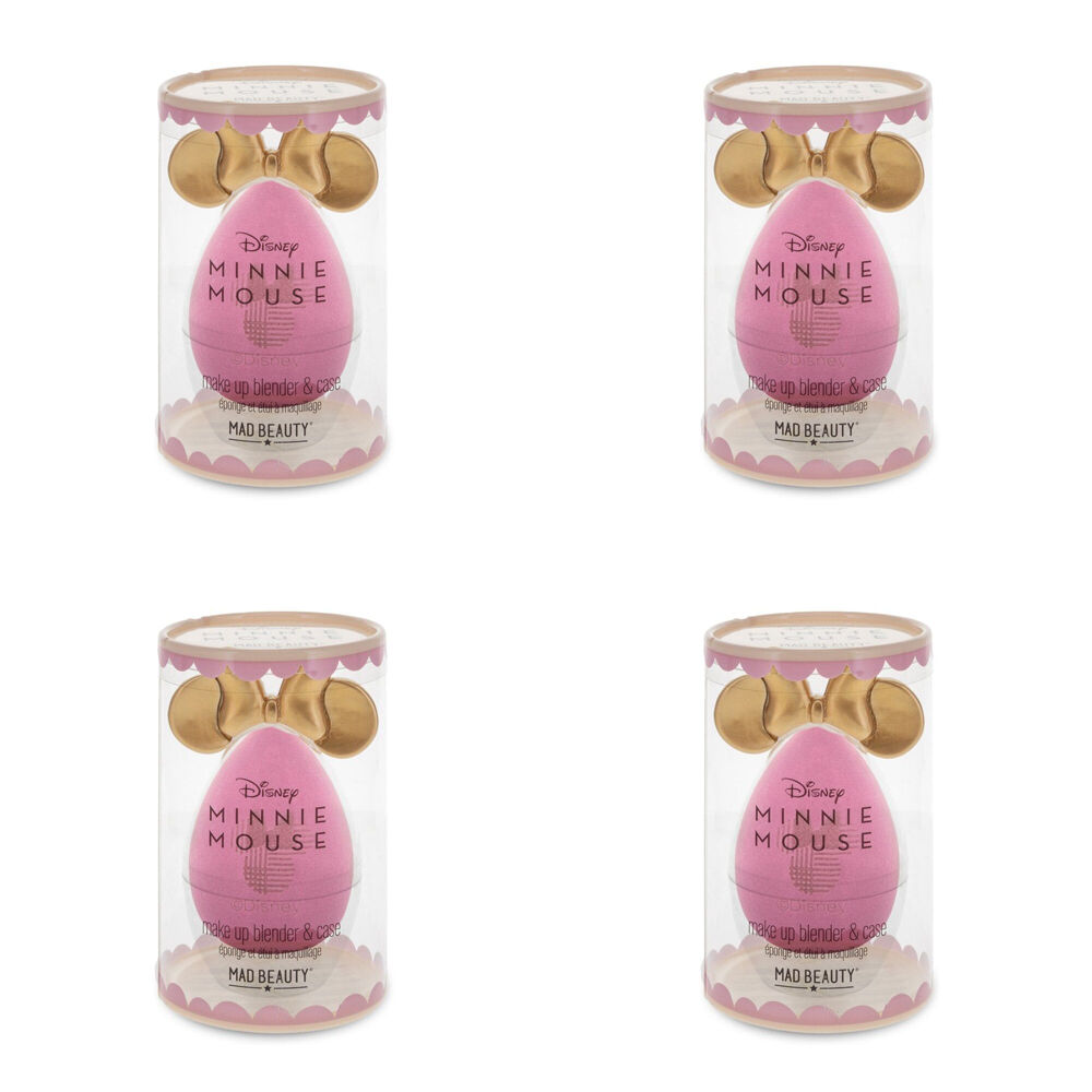 4PK Disney Minnie Bow Magic Cosmetic Blender and Protector Gift Set Pink