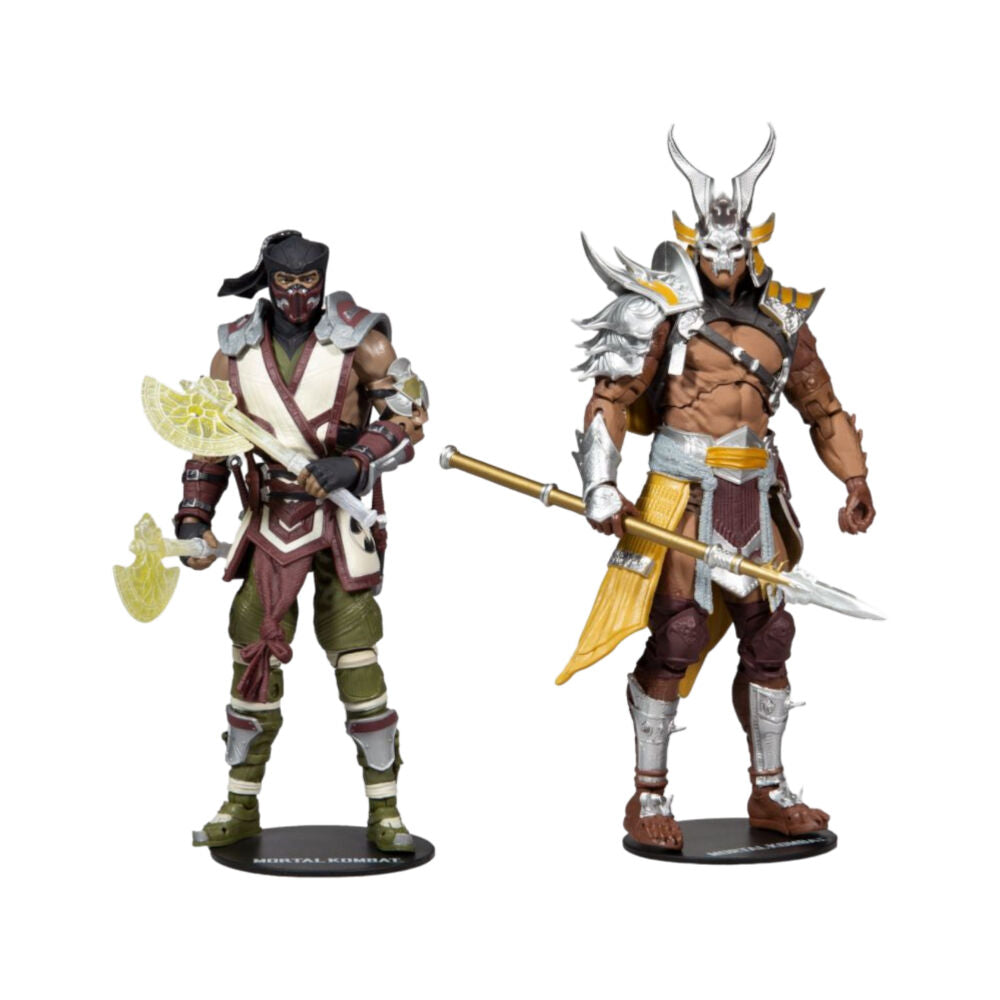 2pc  Mortal Kombat Sub-Zero Vs Shao Khan Action Figure 7in
