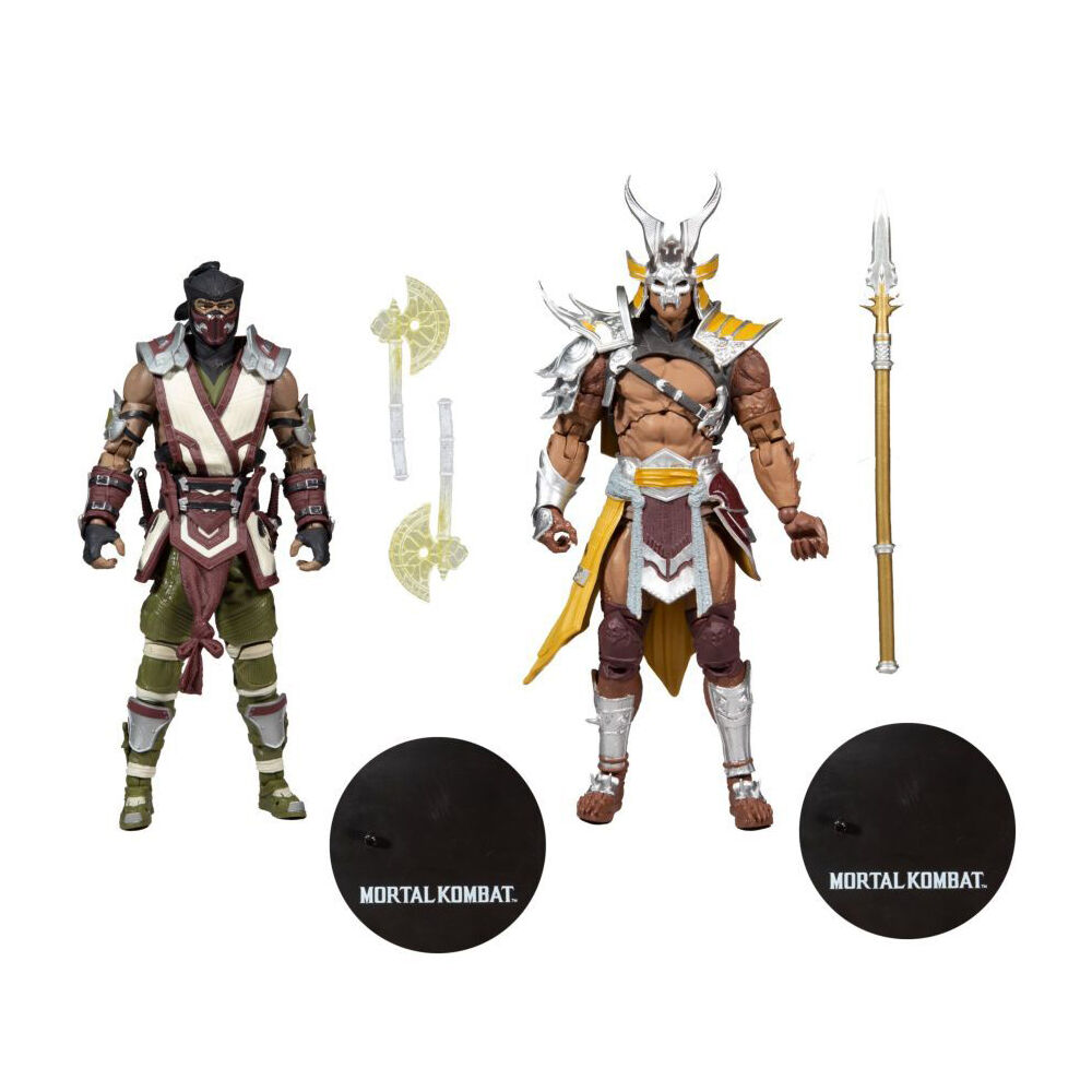 2pc  Mortal Kombat Sub-Zero Vs Shao Khan Action Figure 7in