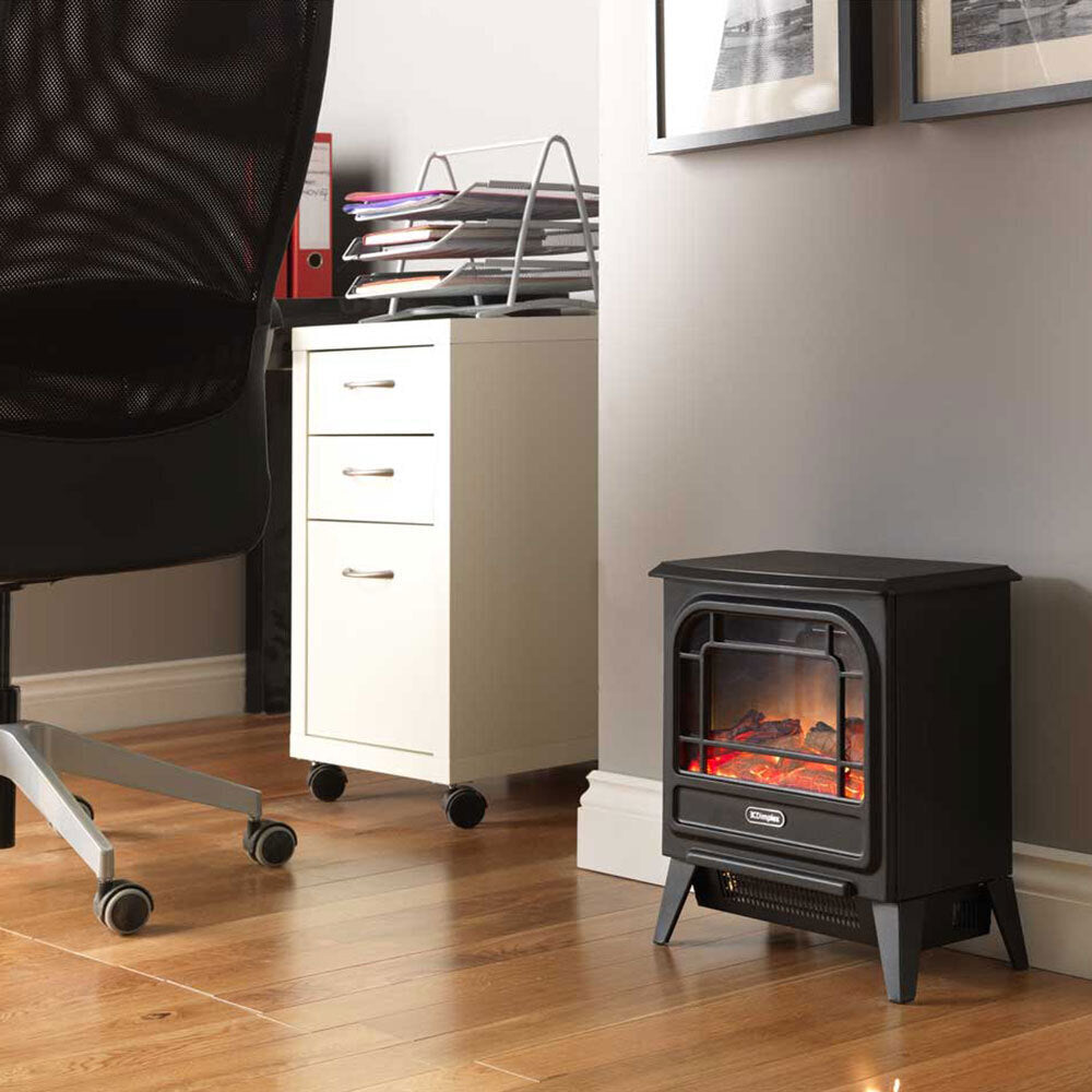 Dimplex MCFSTV12 BK Optiflame 1.2kW LED Electric Microstove Fire Heater