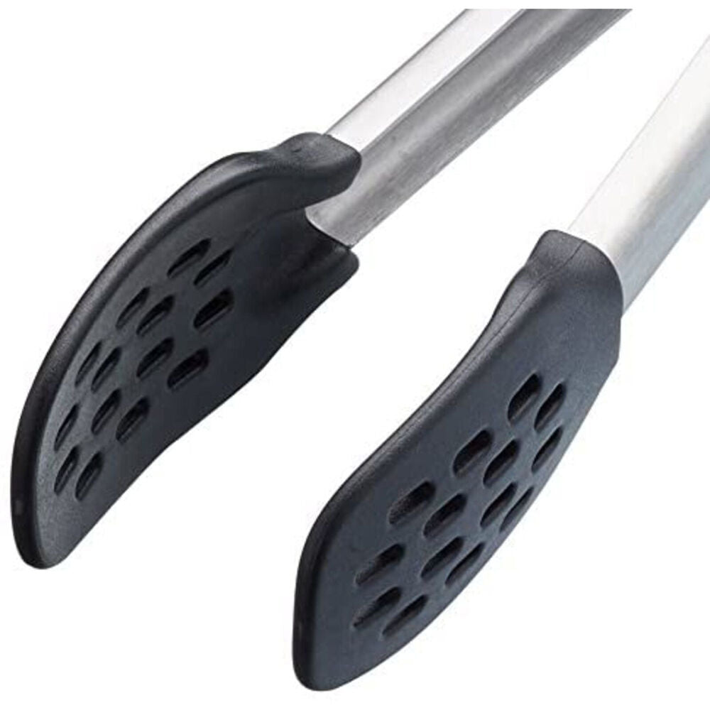 2PK Mastercraft Food Tongs Stainless Steel Handle Nylon Head Kitchen Utensil 28cm