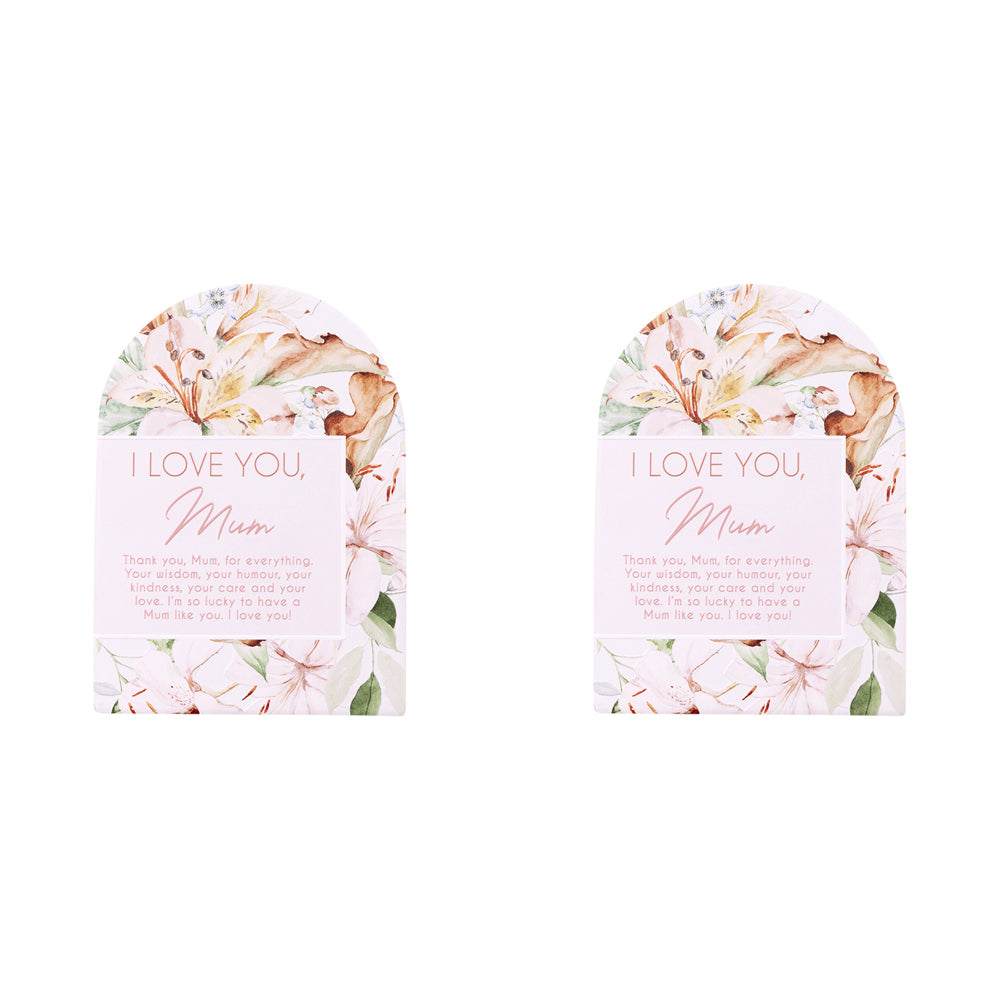 2PK Splosh Mothers Day Love You Verse Quote Plaque Standing Decor 14cm