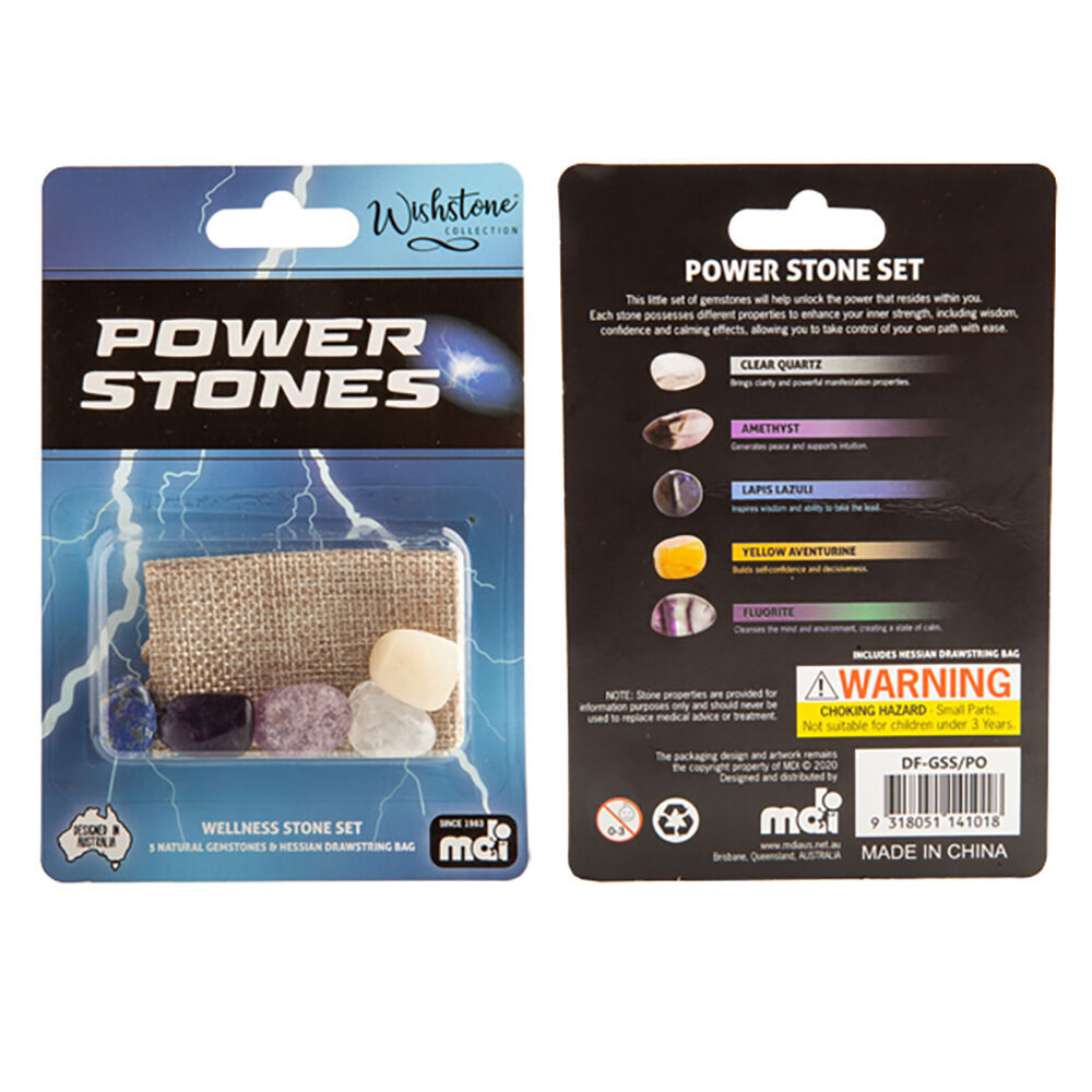 6PK Wishstone Gemstone Set Holistic Power Wellness Stone