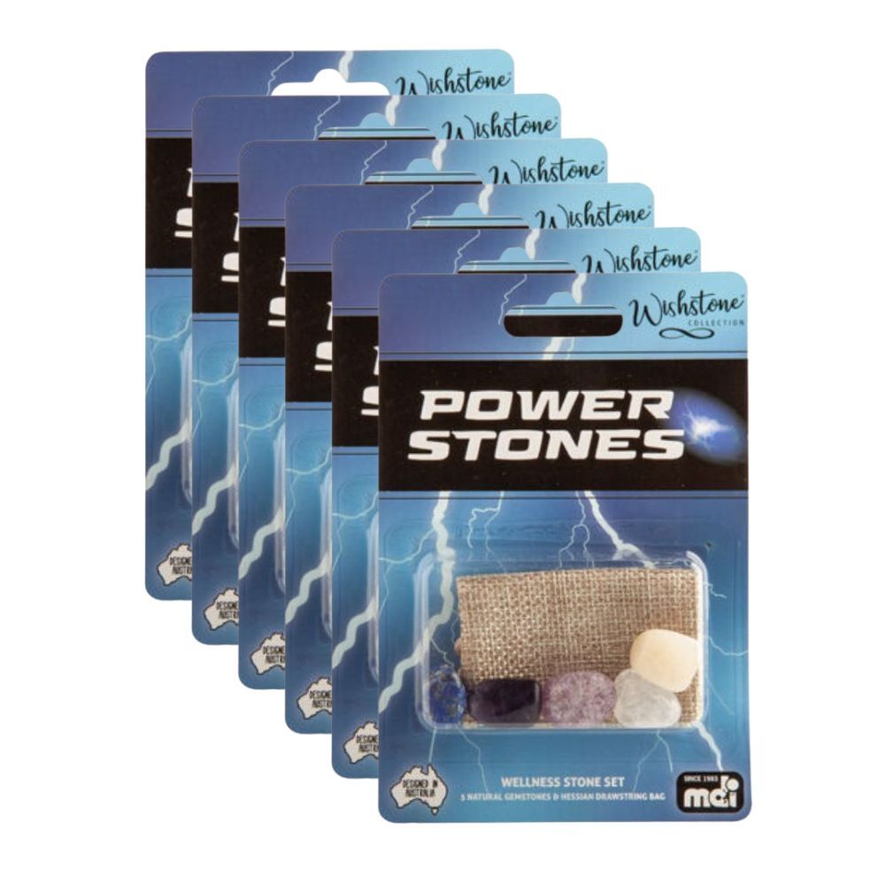6PK Wishstone Gemstone Set Holistic Power Wellness Stone
