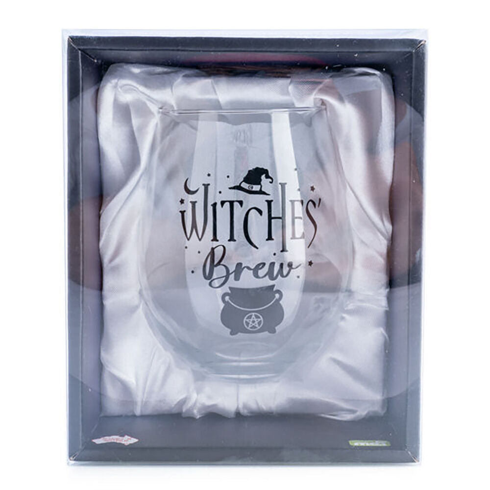 12PK Tallulah Stemless Wine Glass Tumbler Party Drinkware Witches Brew Clear