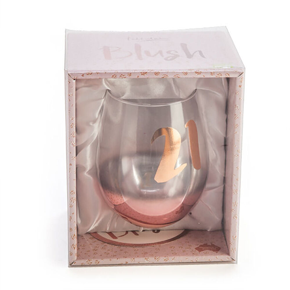 Tallulah Blush Stemless Wine Glass Drinkware Clear - 21st Birthday