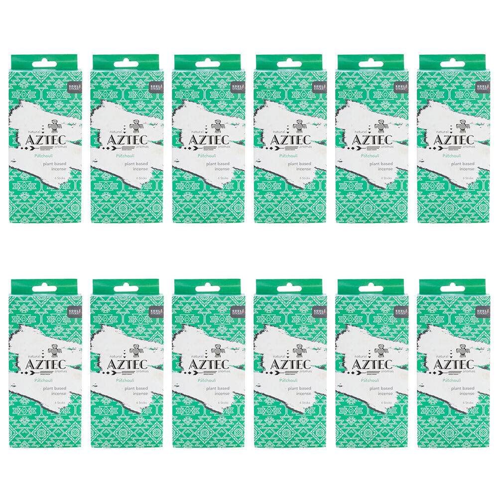 12x 6pc Wild Scents Aztec Aromas Plant Based Incense - Patchouli