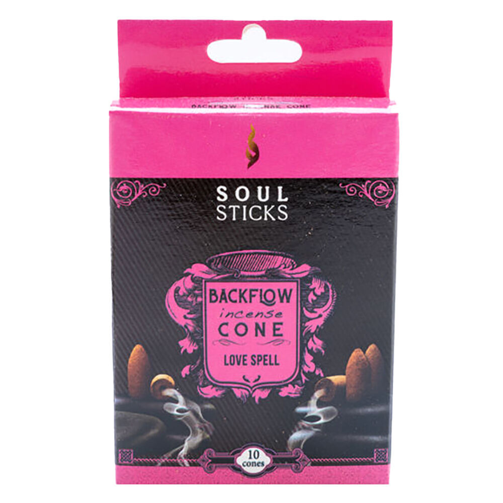 6x 10pc Wild Scents Soul Sticks Backflow Incense Cones - Love Spell