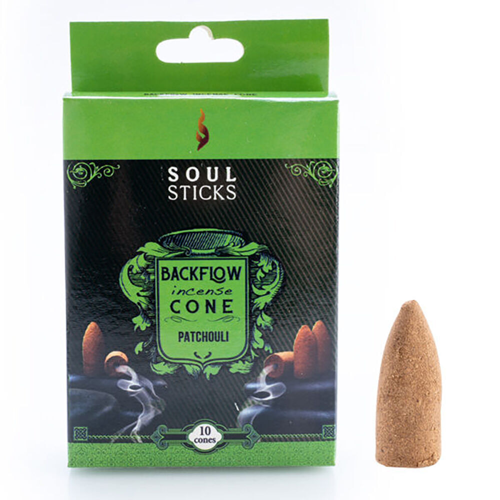 6x 10pc Wild Scents Soul Sticks Backflow Incense Cones - Patchouli