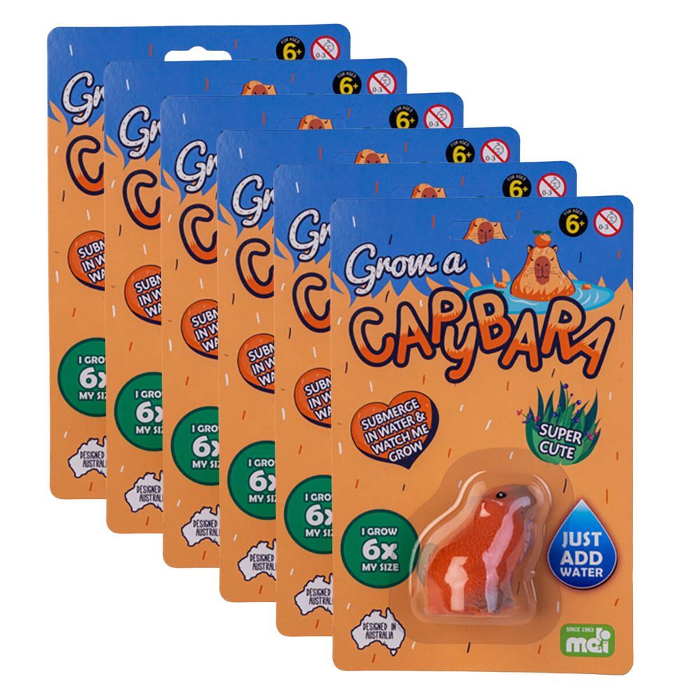 6PK Capybara Grow a Capybara Kids Activity Fun Play Interactive Toy