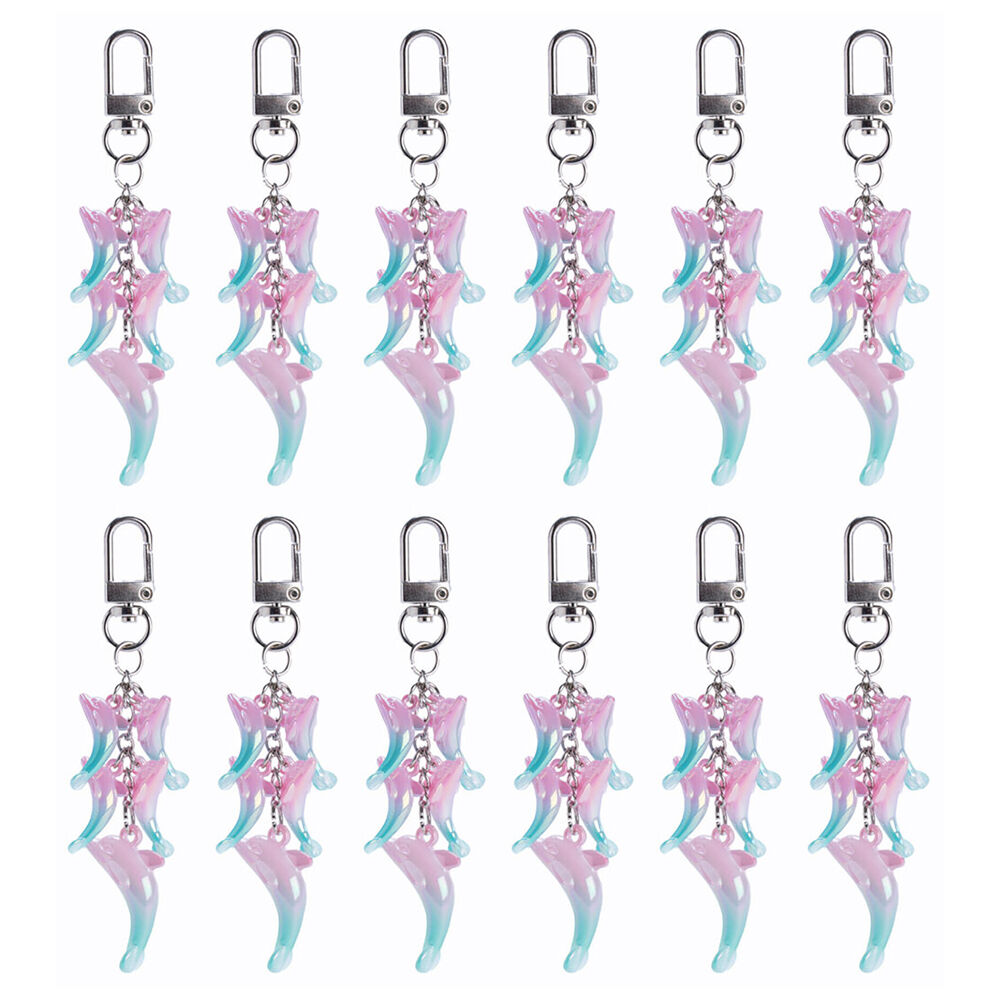 12PK Aquaworld Keychain Dolphin Ocean Animal Bag Charm 9.6x3.2cm Assorted