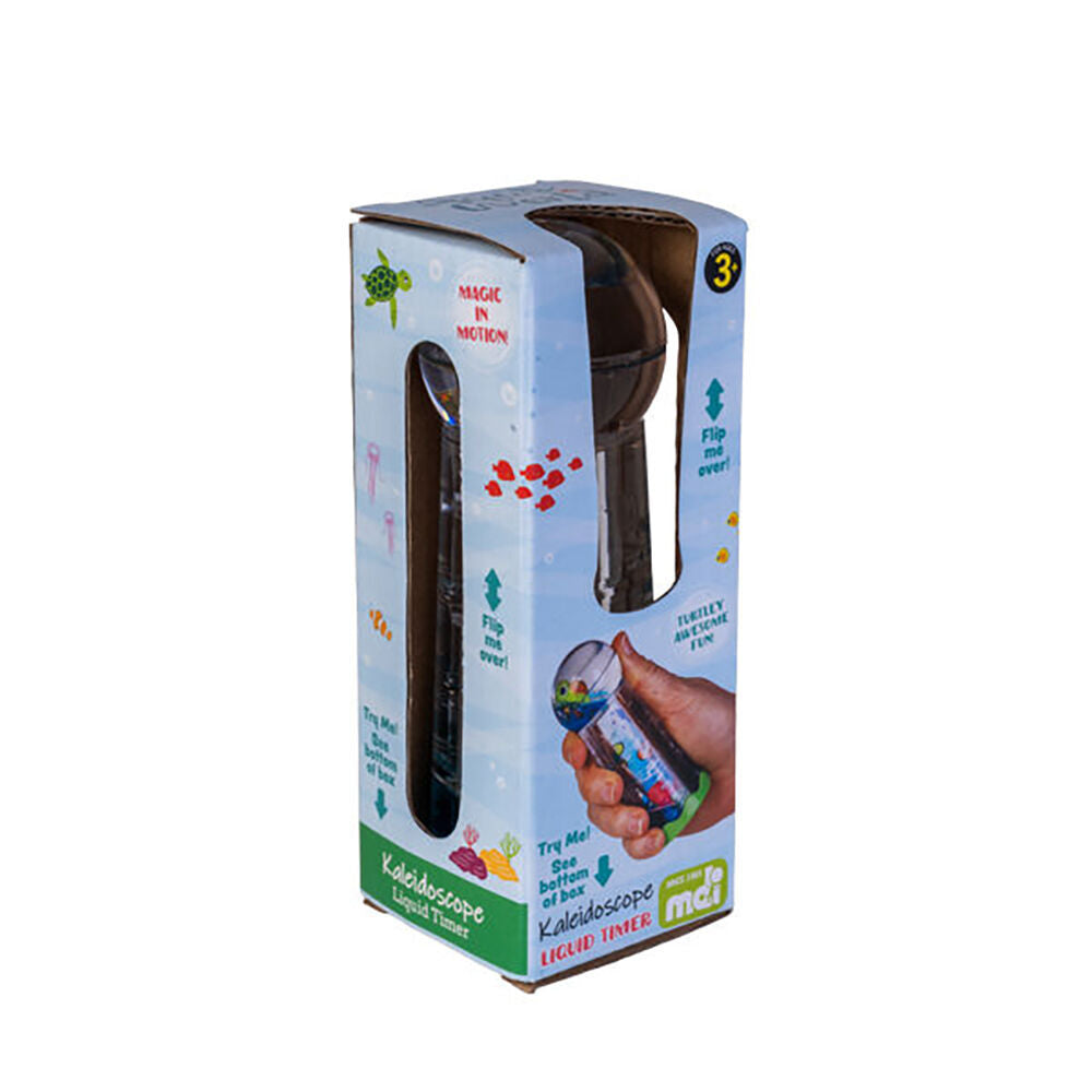 2PK Aquaworld Liquid Timer Kaleidoscope Turtle Sensory Relax Toy 5x13cm