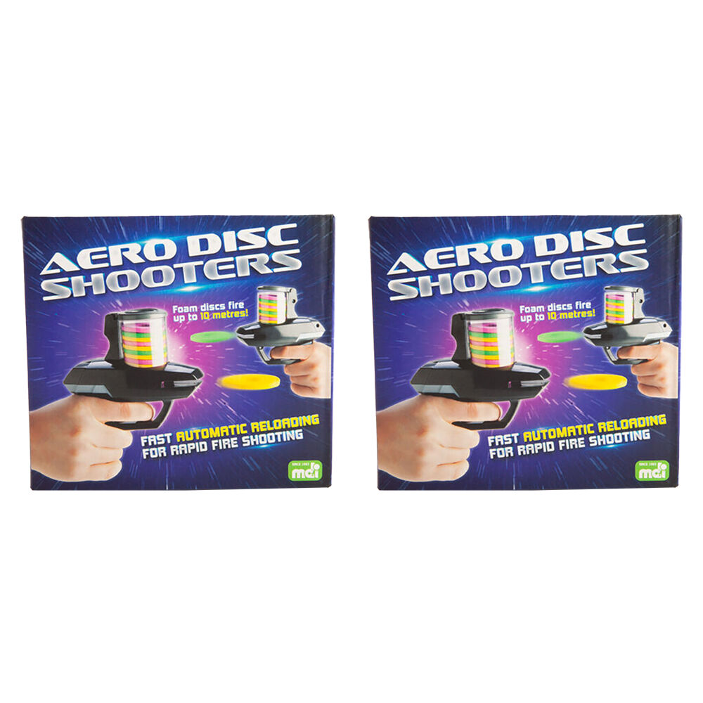 2PK Mdi Aero Disc Shooters Foam Disc Launcher Toy Blaster Kids 8y+