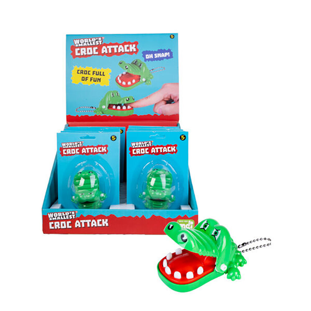 4PK Worlds Smallest Croc Attack Keyring/Keychain Miniature Toy Kids/Children 5+