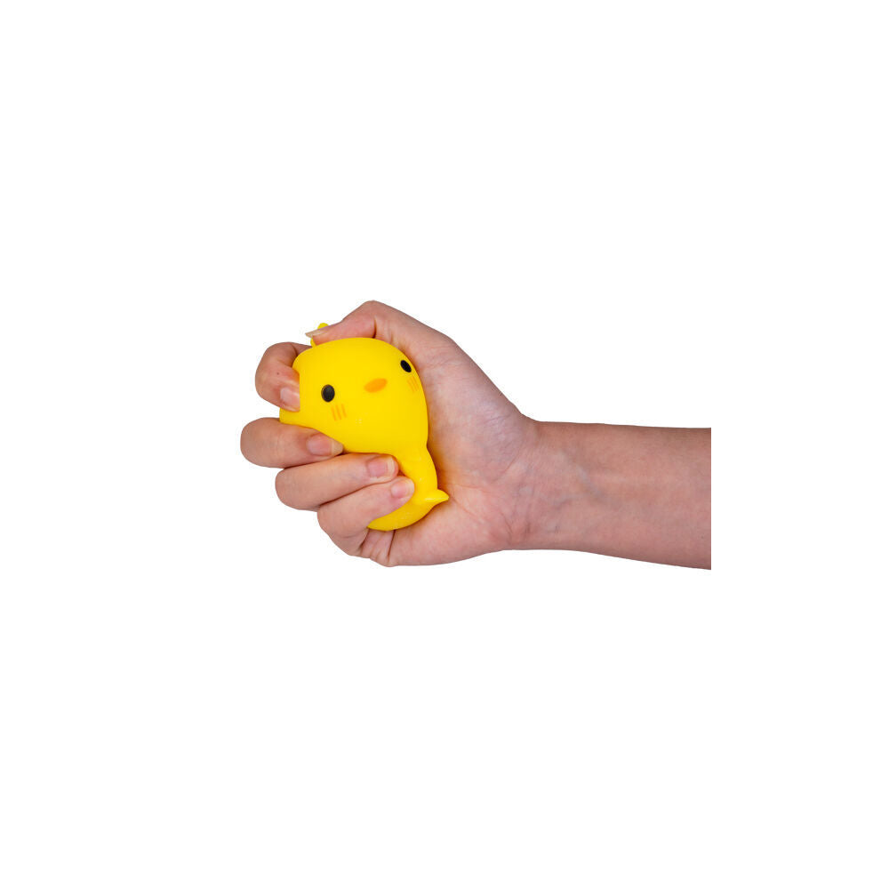 6PK Smooshos Yellow Baby Chicken Squishy Ball Childrens Toy 6.1x5.4x7cm