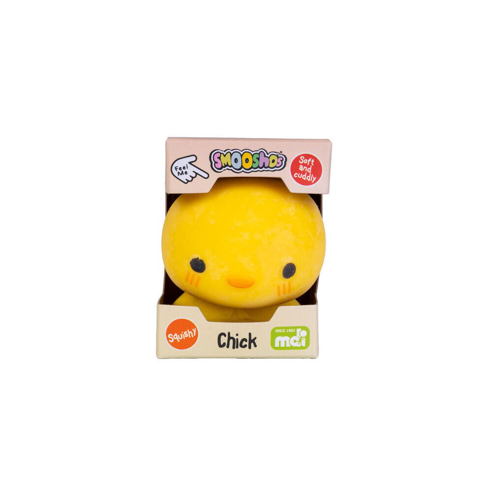 6PK Smooshos Yellow Baby Chicken Squishy Ball Childrens Toy 6.1x5.4x7cm