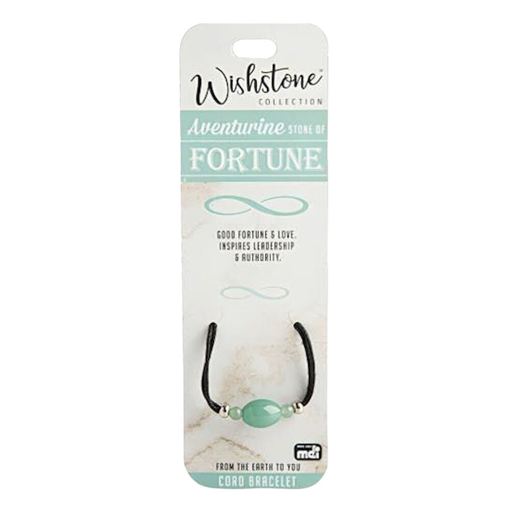 3PK Wishstone Collection Aventurine Stone of Fortune Cord Bracelet - Green