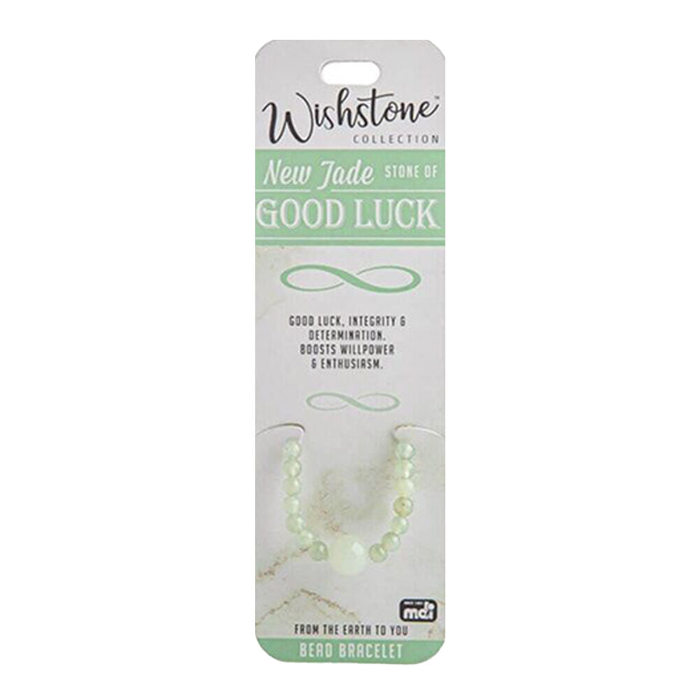 Wishtone Collection New Jade Goodluck Beaded Bracelet 4x6cm - Green