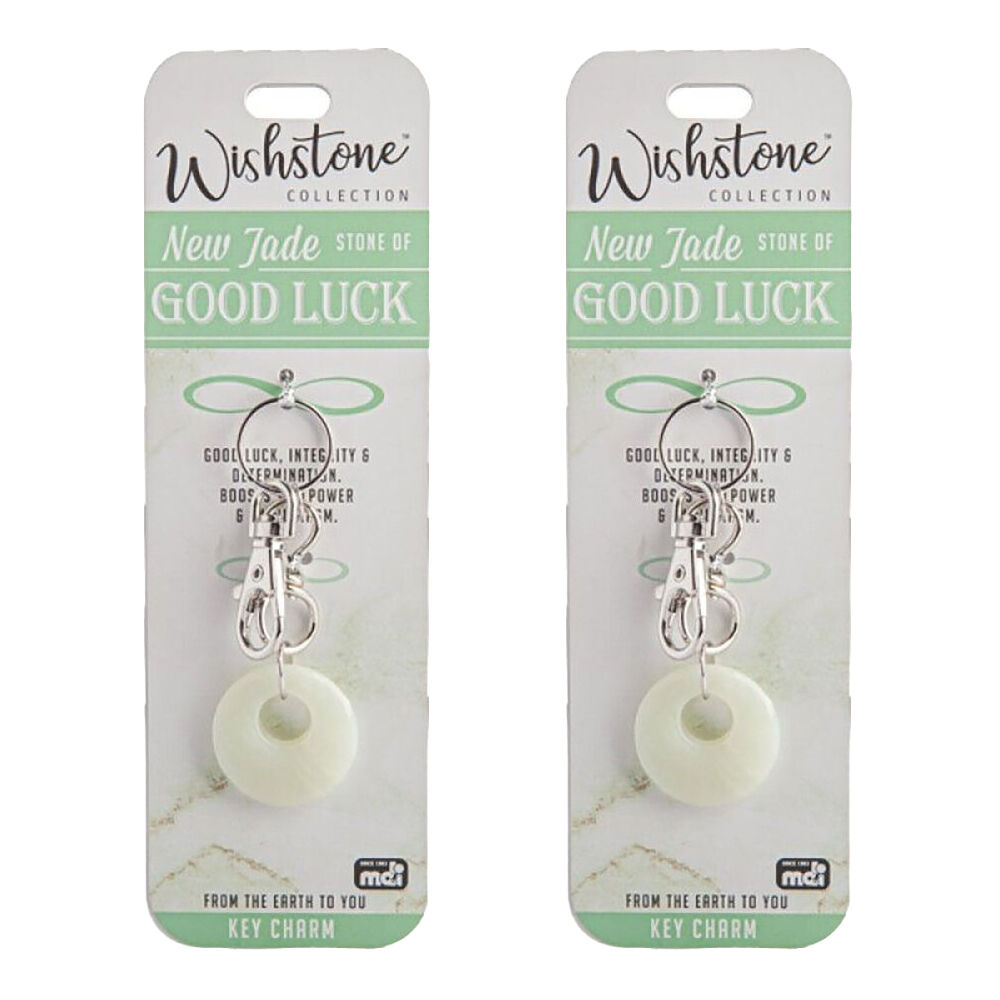 2PK Wishtone Collection New Jade Goodluck Key Charm 3x11.5cm - Green