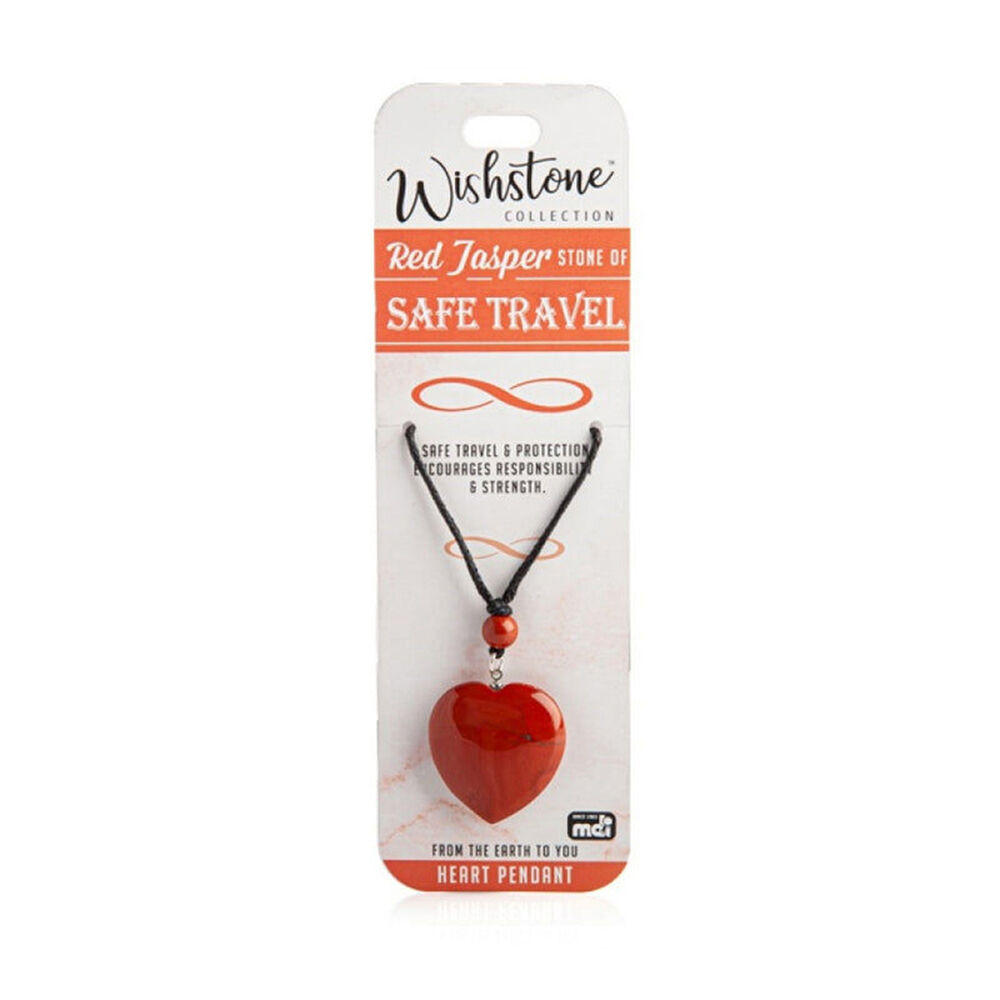 Wishstone Red Jasper Stone Heart Bag Charm Women's Carabiner 4x10x1cm
