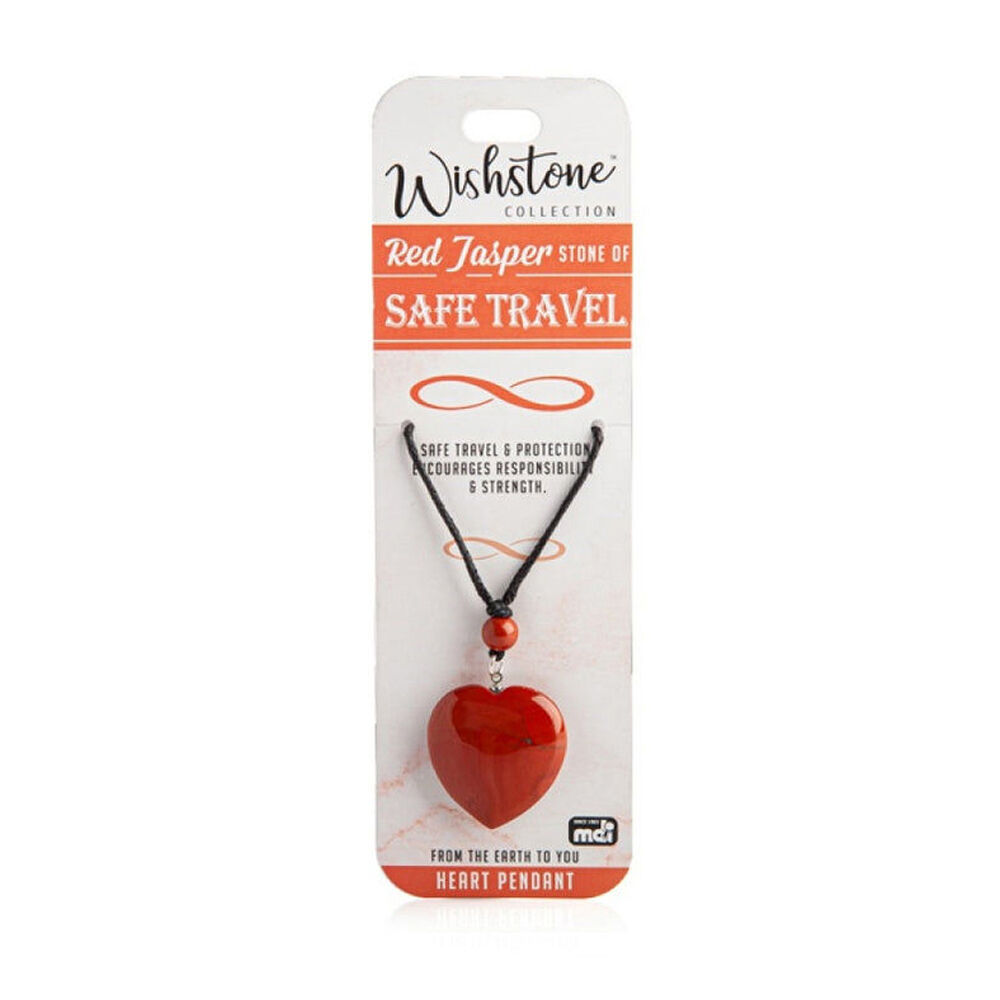 2PK Wishstone Red Jasper Stone Heart Bag Charm Women's Carabiner 4x10x1cm