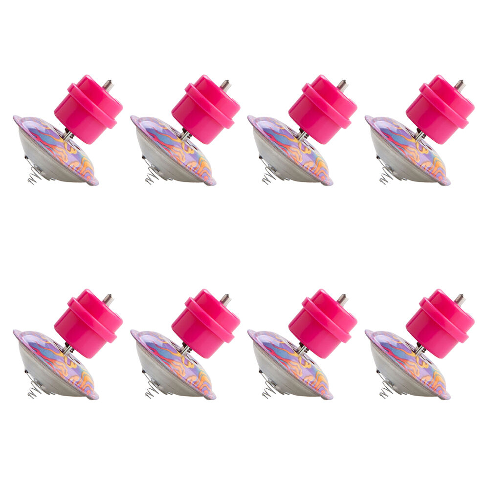 8PK MDI Metal Hopping Spinning Top Classic Retro Desk Toy 3.6x5.6cm