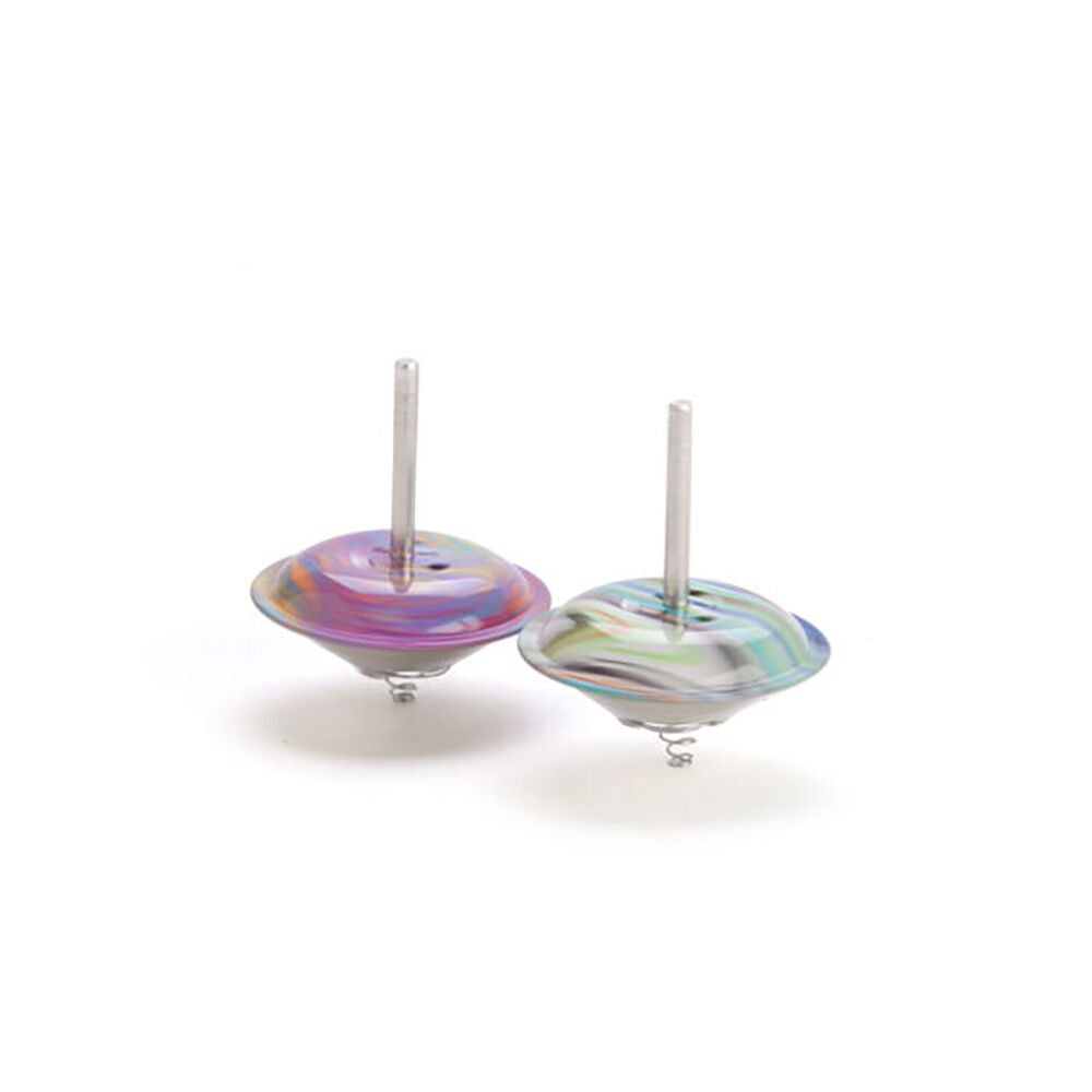 8PK MDI Metal Hopping Spinning Top Classic Retro Desk Toy 3.6x5.6cm