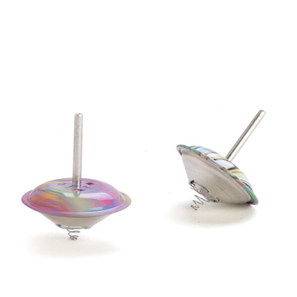 8PK MDI Metal Hopping Spinning Top Classic Retro Desk Toy 3.6x5.6cm