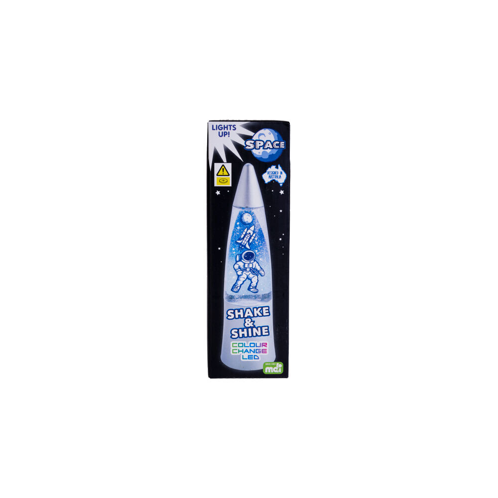 2PK MDI Shake & Shine Mini Motion LED Glitter Lamp 4x4x15.2cm Outer Space