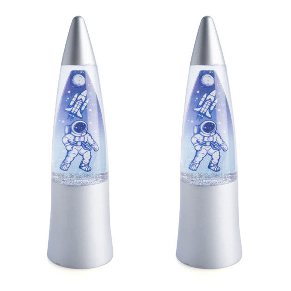 2PK MDI Shake & Shine Mini Motion LED Glitter Lamp 4x4x15.2cm Outer Space