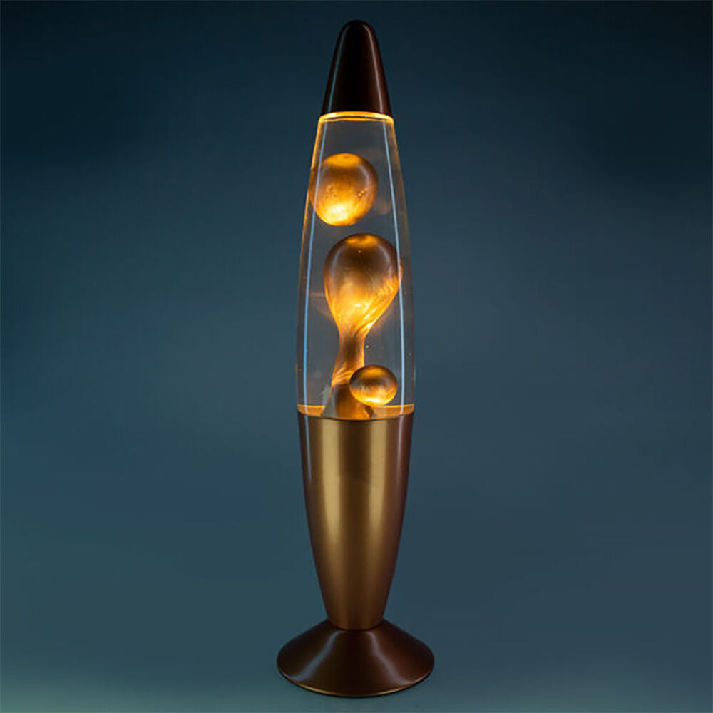 MDI Metallic Motion Lava Lamp Decorative Light 10x41cm - Gold