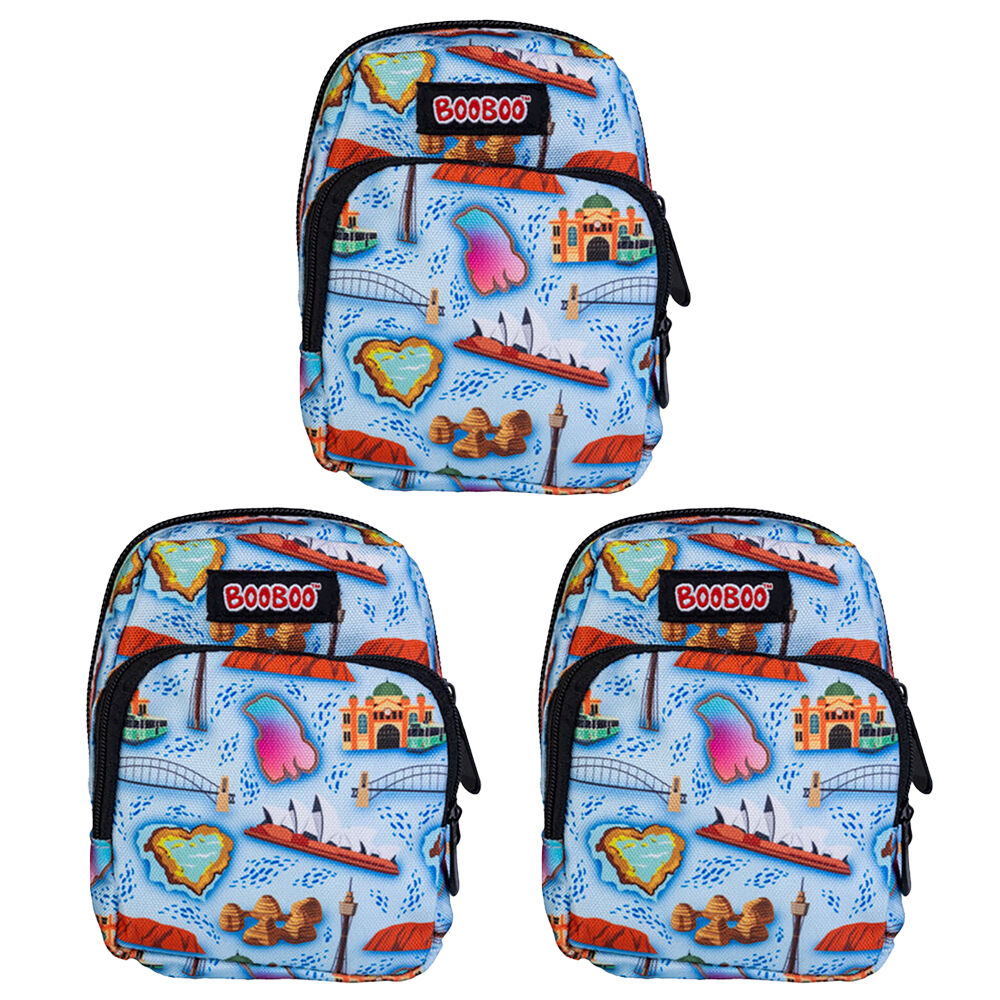 3PK MDI BooBoo Backpack Minis Australia Landmark 11x15cm Kids/Children 3y+