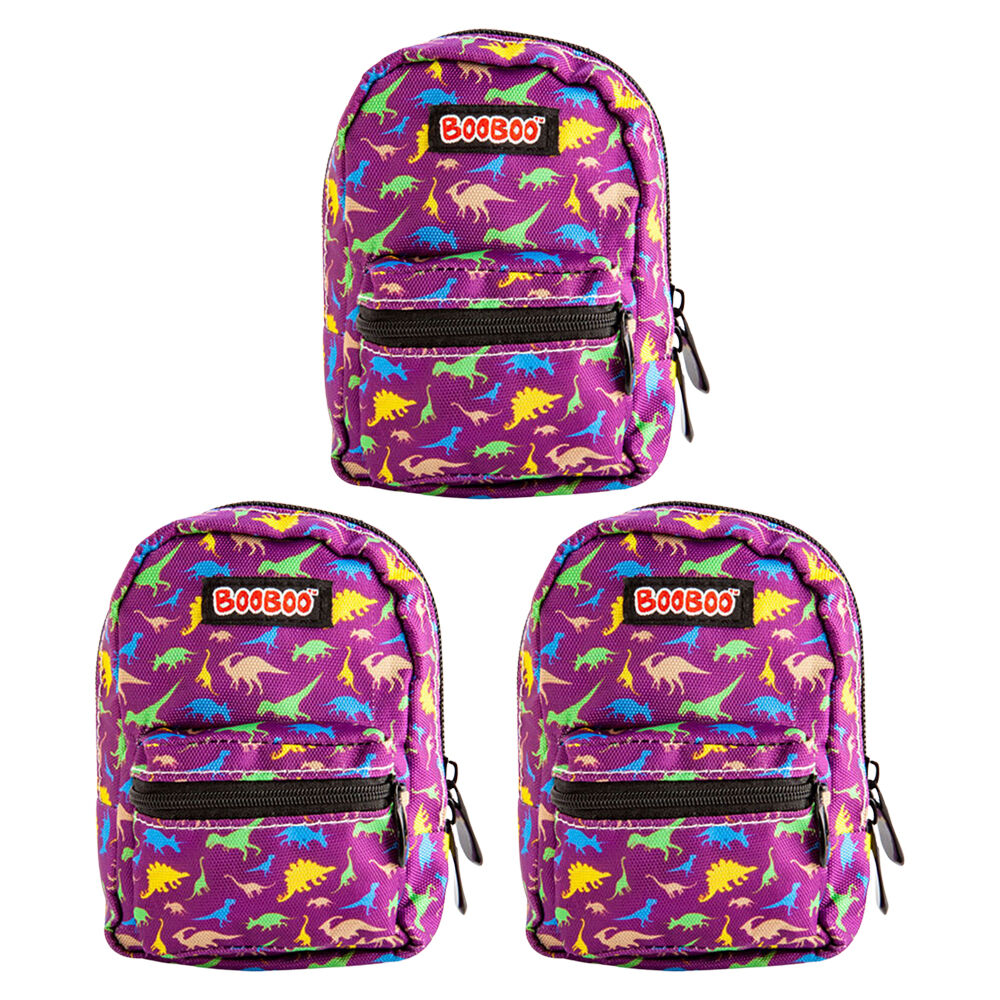 3PK MDI BooBoo Backpack Minis Dinosaur 11x15cm Kids 3y+