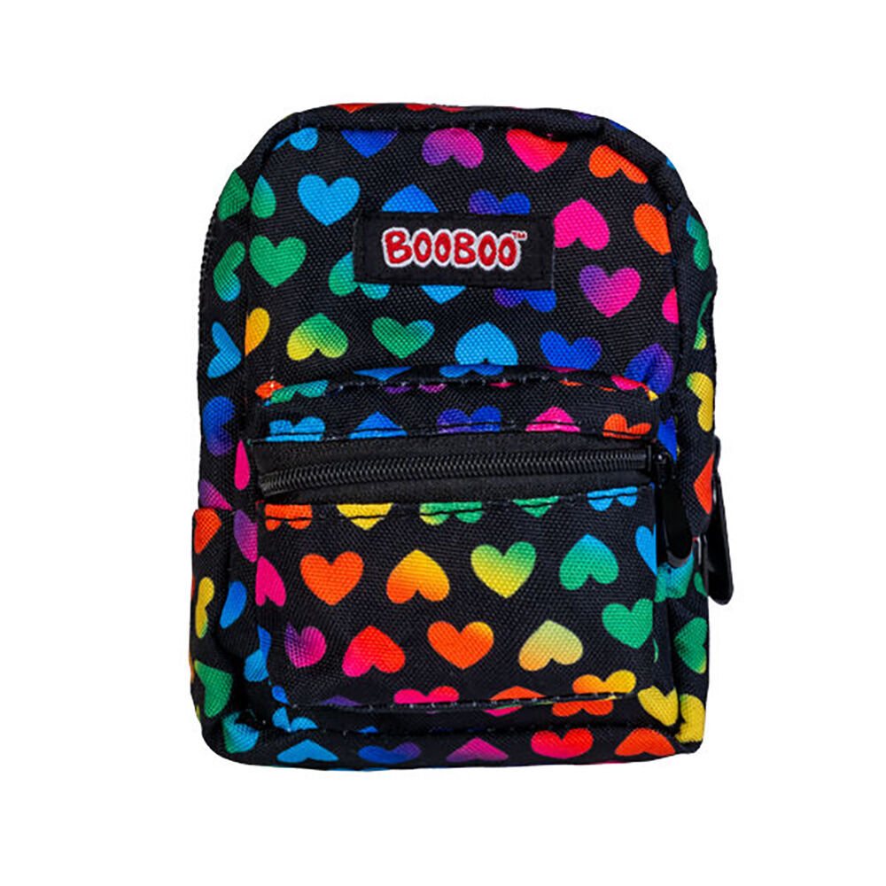 3PK MDI BooBoo Backpack Minis Heart Black Mini Bag 11x15cm 3y+
