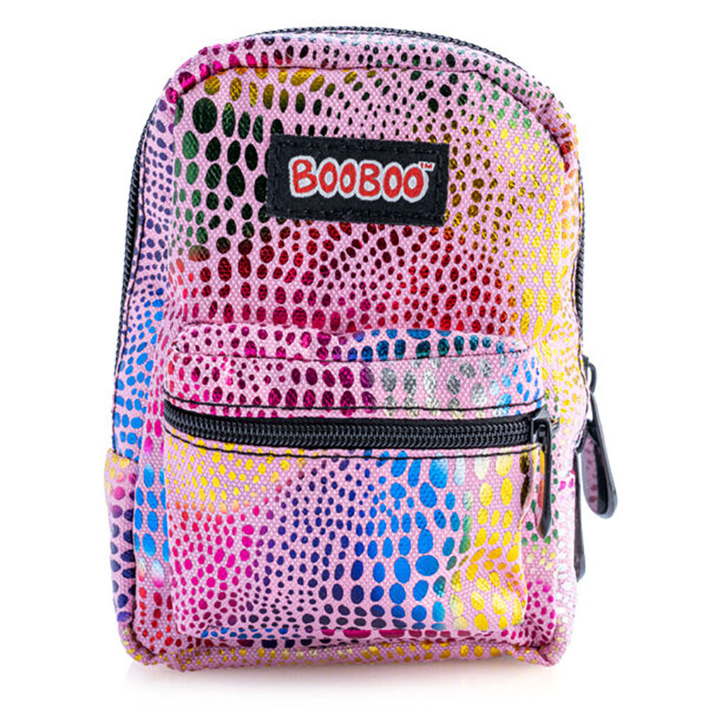 3PK MDI BooBoo Backpack Minis Rainbow Foil Pink 11x15cm 3y+