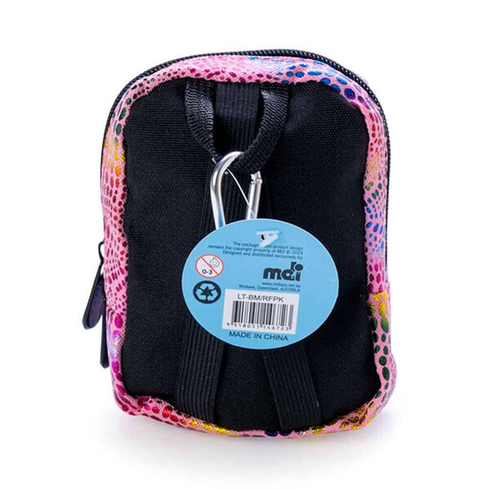 3PK MDI BooBoo Backpack Minis Rainbow Foil Pink 11x15cm 3y+