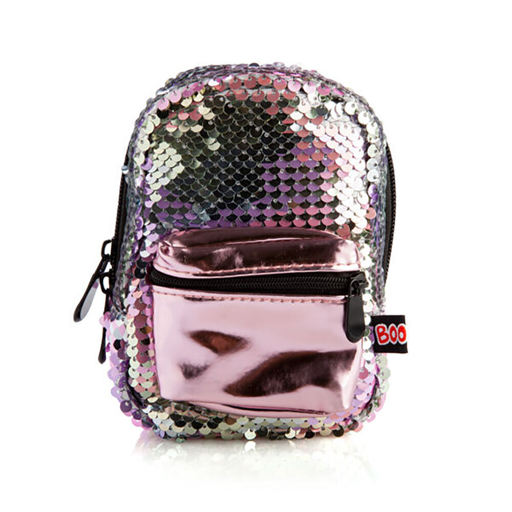 3PK MDI BooBoo Backpack Minis Sequin Pink Mini Bag 11x13cm 3y+