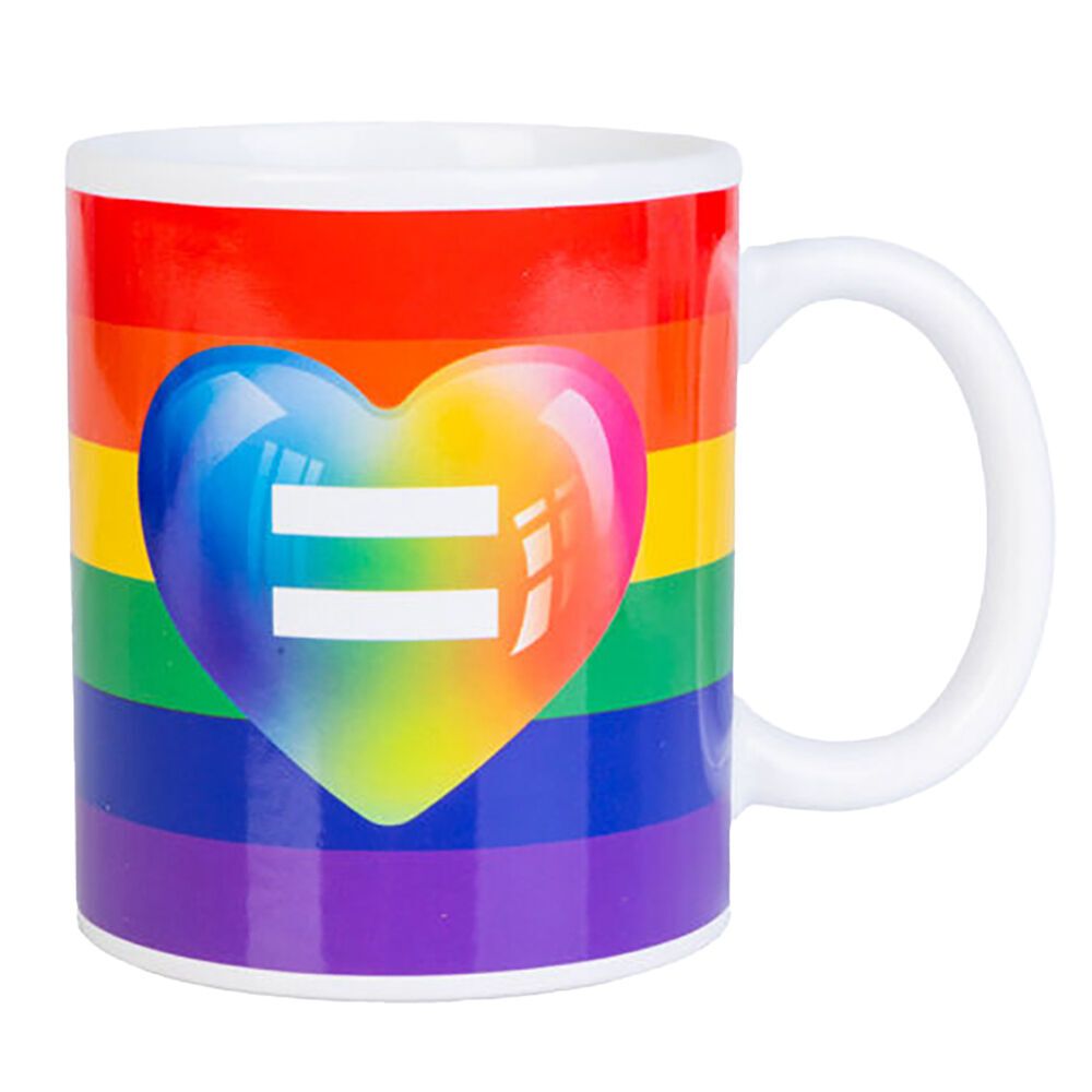 6PK Pride Ceramic Coffee Mug Drinkware 115x95mm - Rainbow