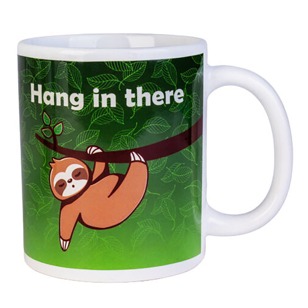 3PK Sloth Lounge Ceramic Coffee Mug Drinkware 115x95mm - Green
