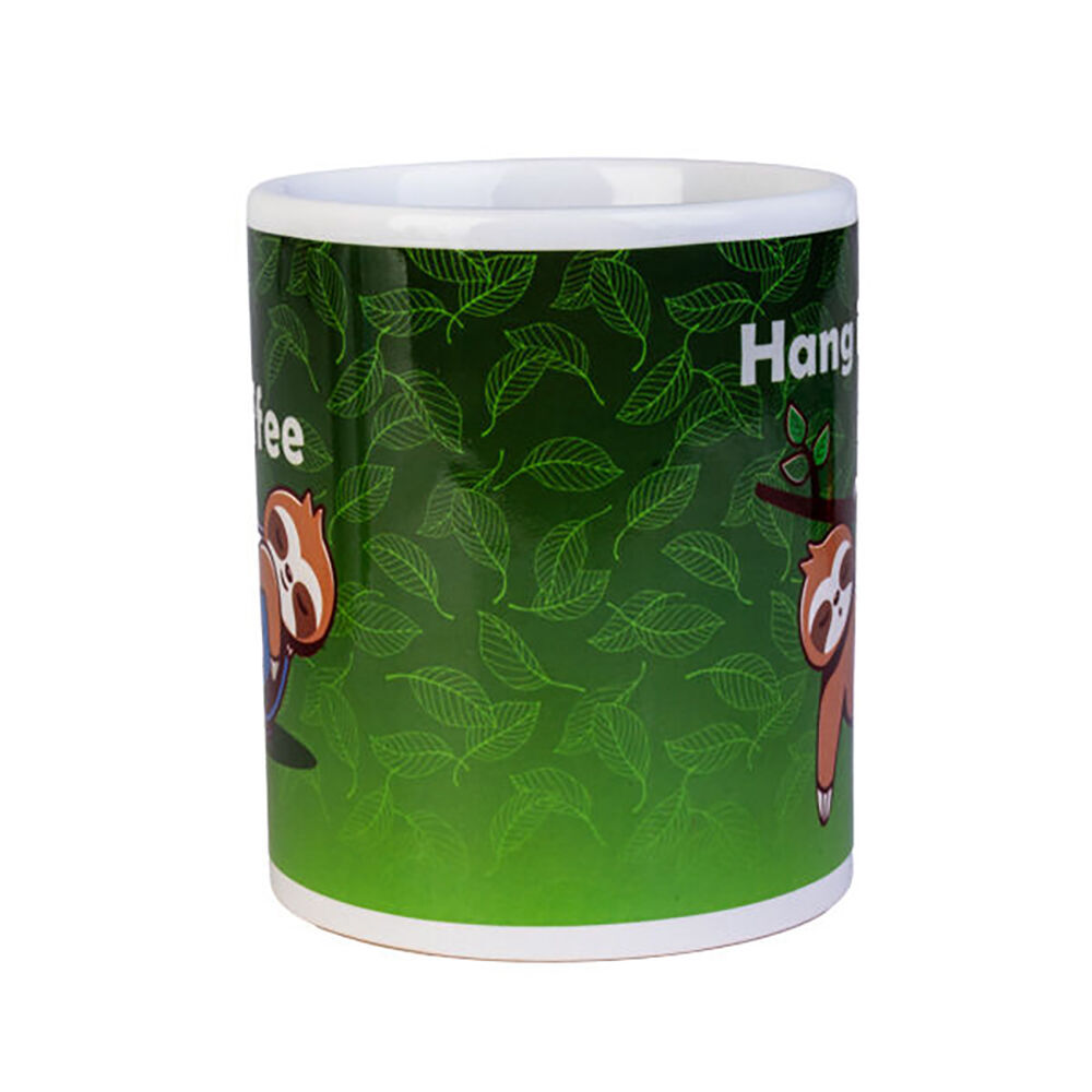 3PK Sloth Lounge Ceramic Coffee Mug Drinkware 115x95mm - Green