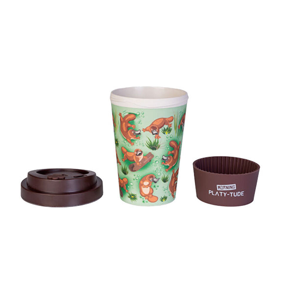 2PK Eco-To-Go Bamboo 470ml Travel Cup 6.5x14.5cm Platypus