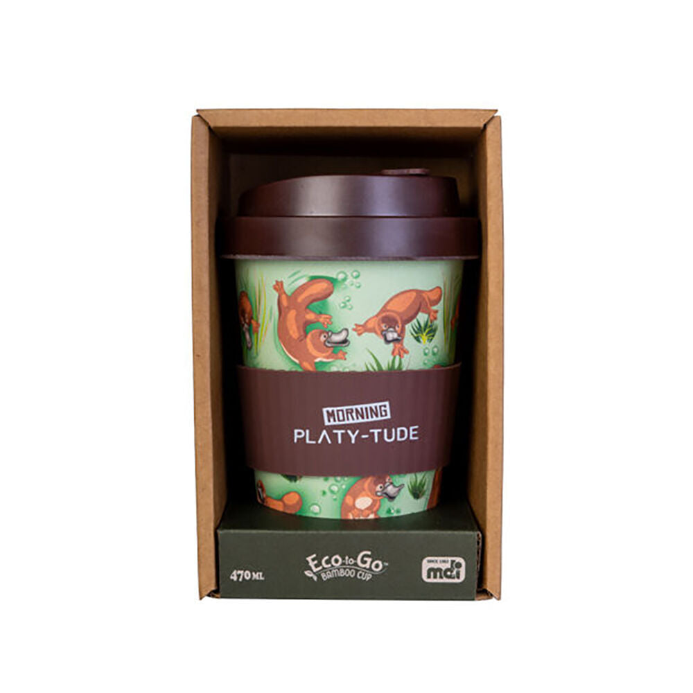2PK Eco-To-Go Bamboo 470ml Travel Cup 6.5x14.5cm Platypus