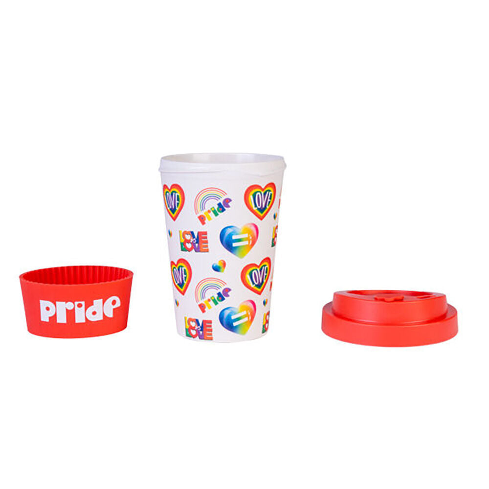 6PK Pride Eco-To-Go Bamboo 470ml Travel Cup 6.5x14.5cm Rainbow Pride