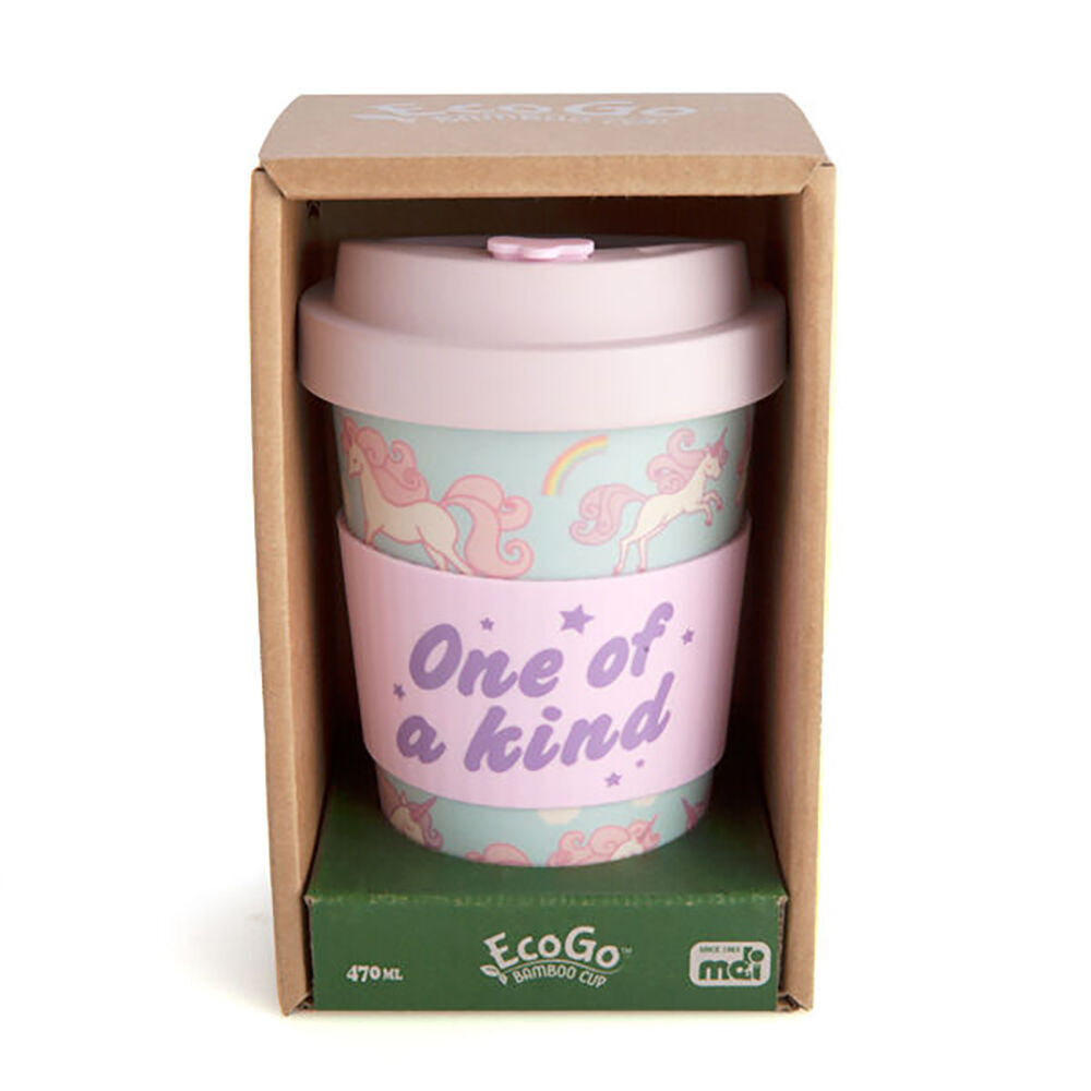 2PK Unicorn Kingdom Eco-To-Go Bamboo 470ml Travel Cup 6.5x14.5cm Unicorn