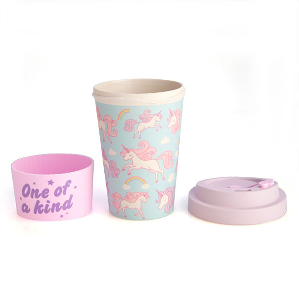 2PK Unicorn Kingdom Eco-To-Go Bamboo 470ml Travel Cup 6.5x14.5cm Unicorn